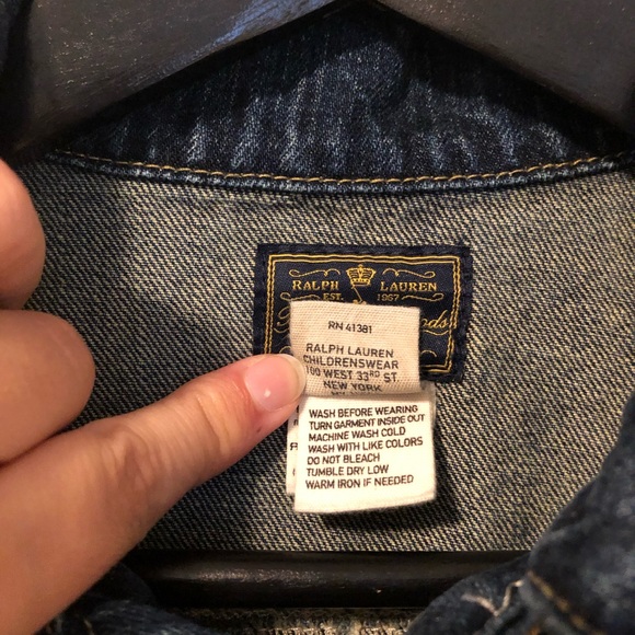 Polo Ralph Lauren Crop Girls Jean Jacket - Picture 3 of 4